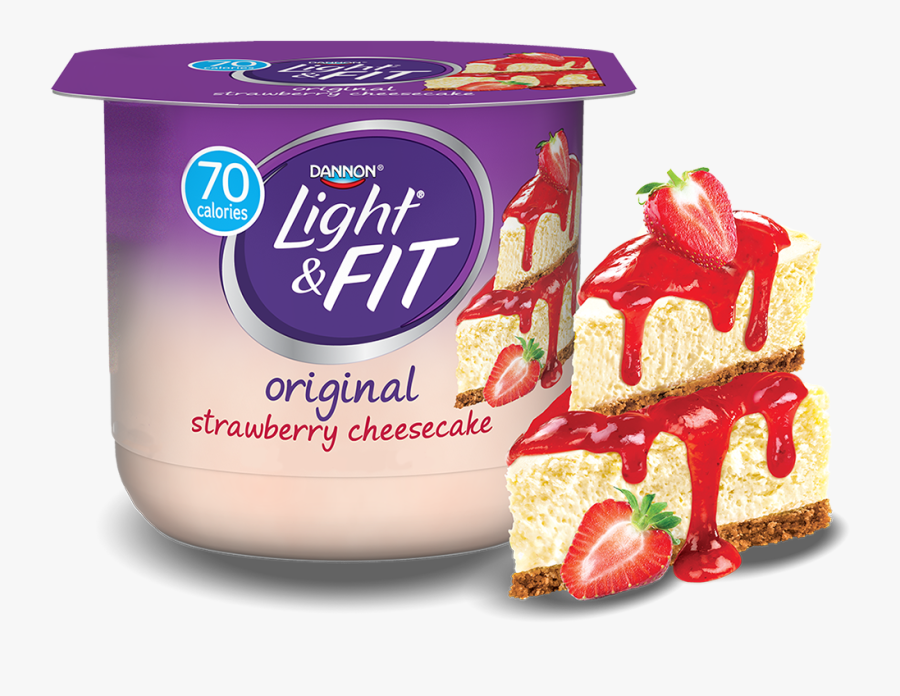 Nonfat Yogurt Light Fit - Light And Fit Yogurt Strawberry Cheesecake, Transparent Clipart