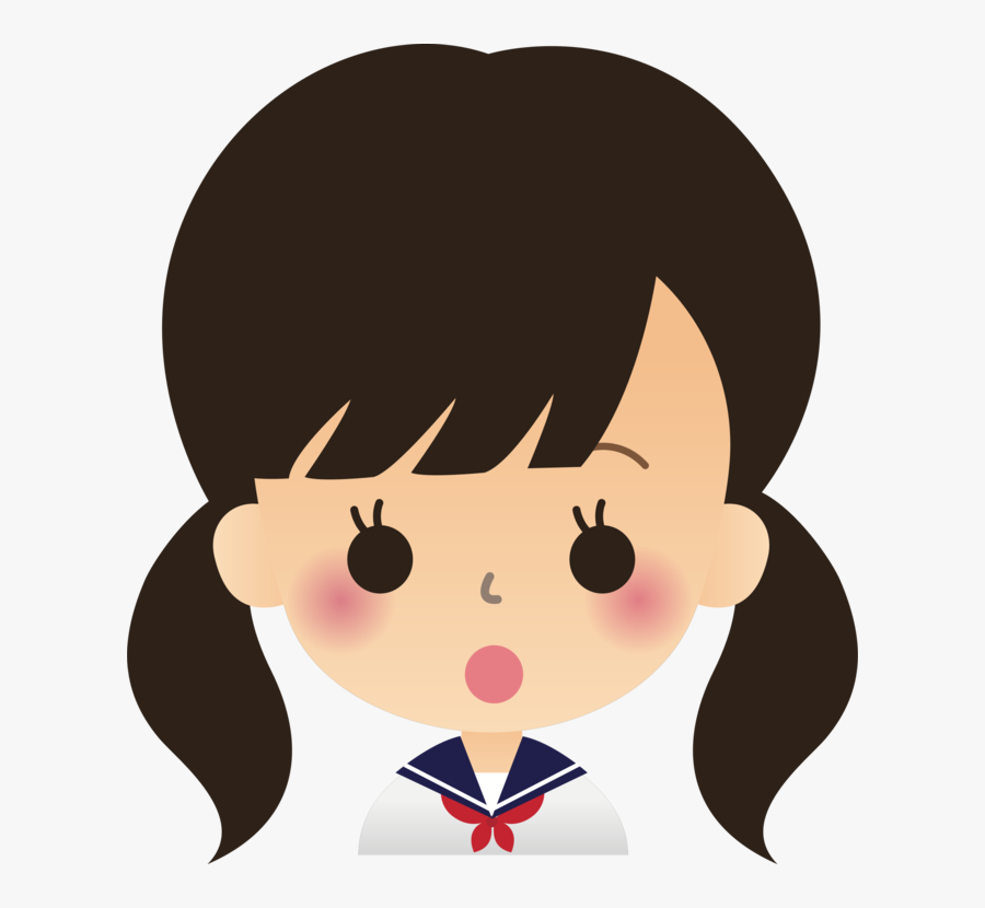 Boy,head,ear - School Girl Face Drawing, Transparent Clipart