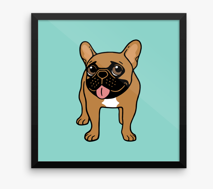 Clip Art Black Mask Fawn French - Fawn French Bulldog Cartoon, Transparent Clipart