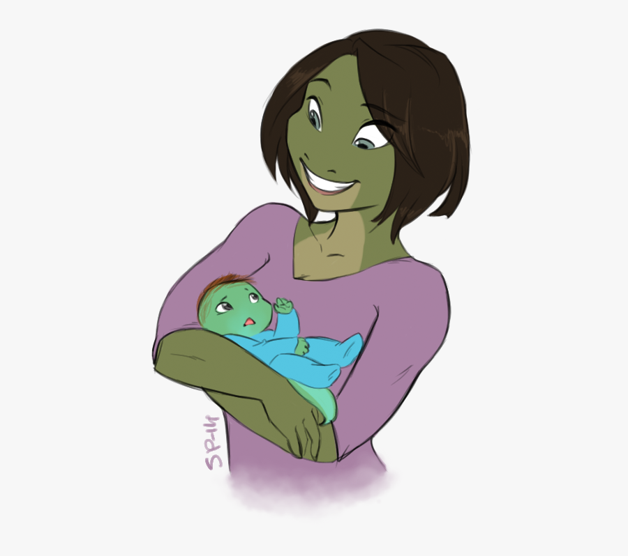 Aunt Clipart Surprised Woman - Liz And Baby Tmnt, Transparent Clipart