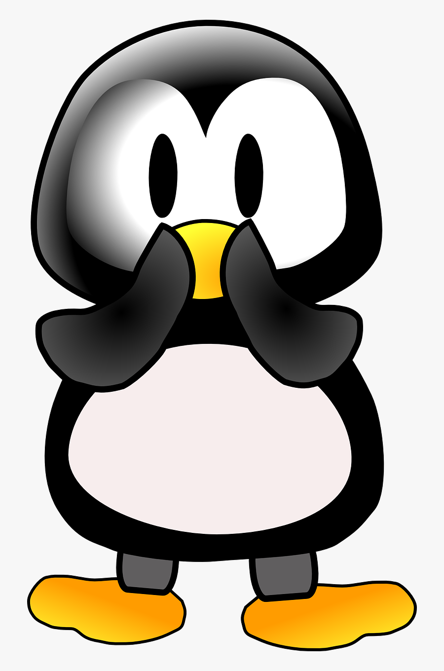 Cartoon Baby Penguin, Transparent Clipart