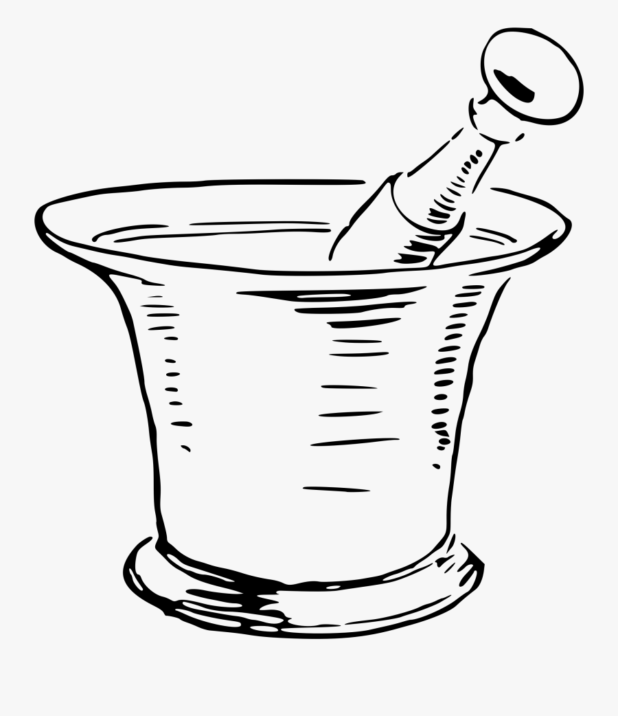 Mortar And Pestle - Hand Drawn Mortar And Pestle, Transparent Clipart