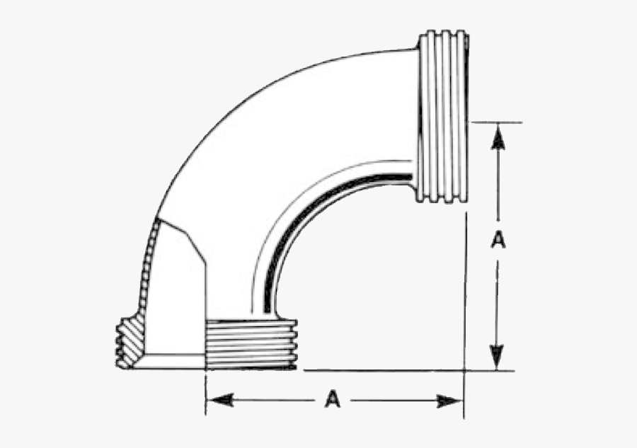 2c 1″ Elbow 90° Bevel Seat Threaded End X Bevel Seat - Arch, Transparent Clipart