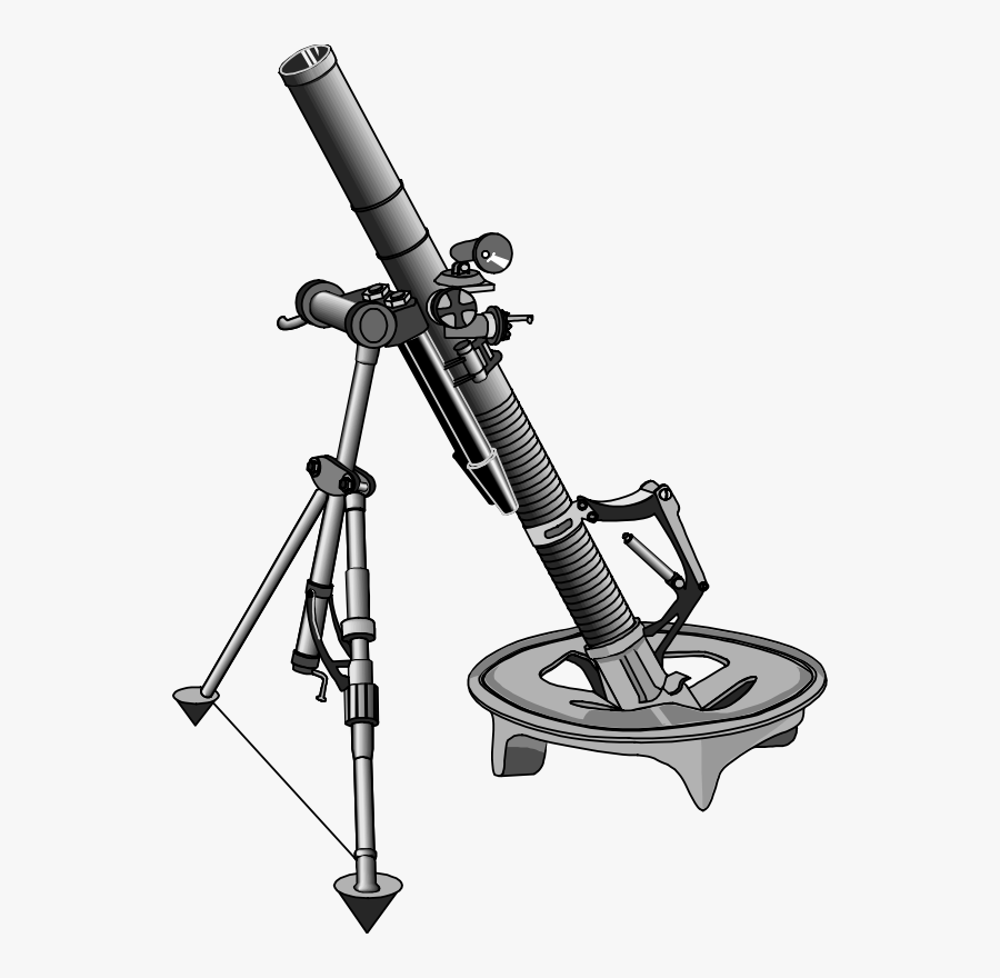 Angle,weapon,machine - Army Mortar Clip Art, Transparent Clipart