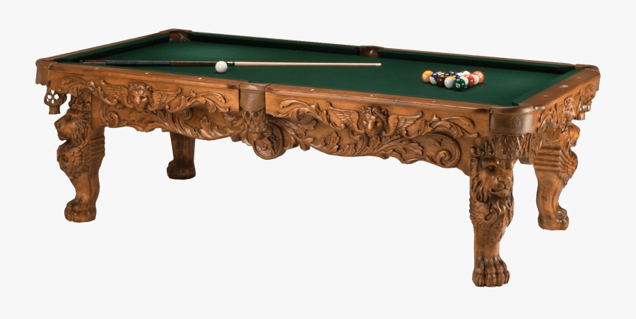 Very Ornate Billiard Table - Pool Table Transparent Png, Transparent Clipart