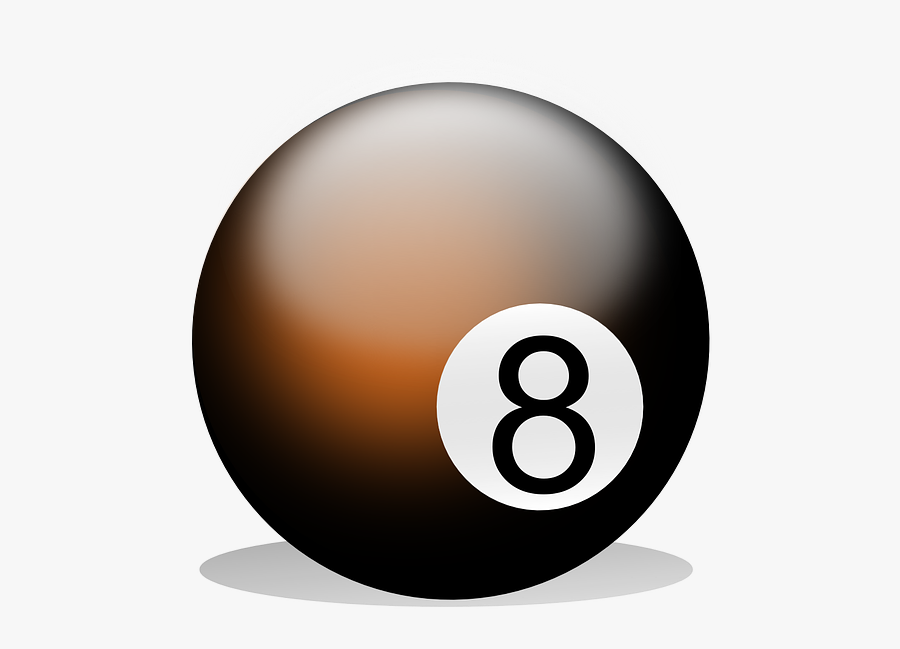8th Ball 3d Transparent, Transparent Clipart