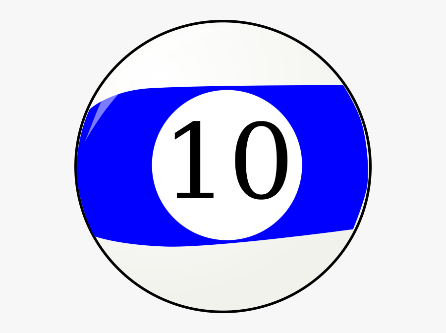 Transparent Billiards Clipart - 10 Ball Clip Art, Transparent Clipart