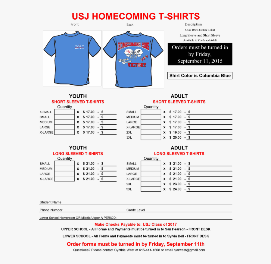 Transparent Order Form Clipart - T Shirt School Form, Transparent Clipart