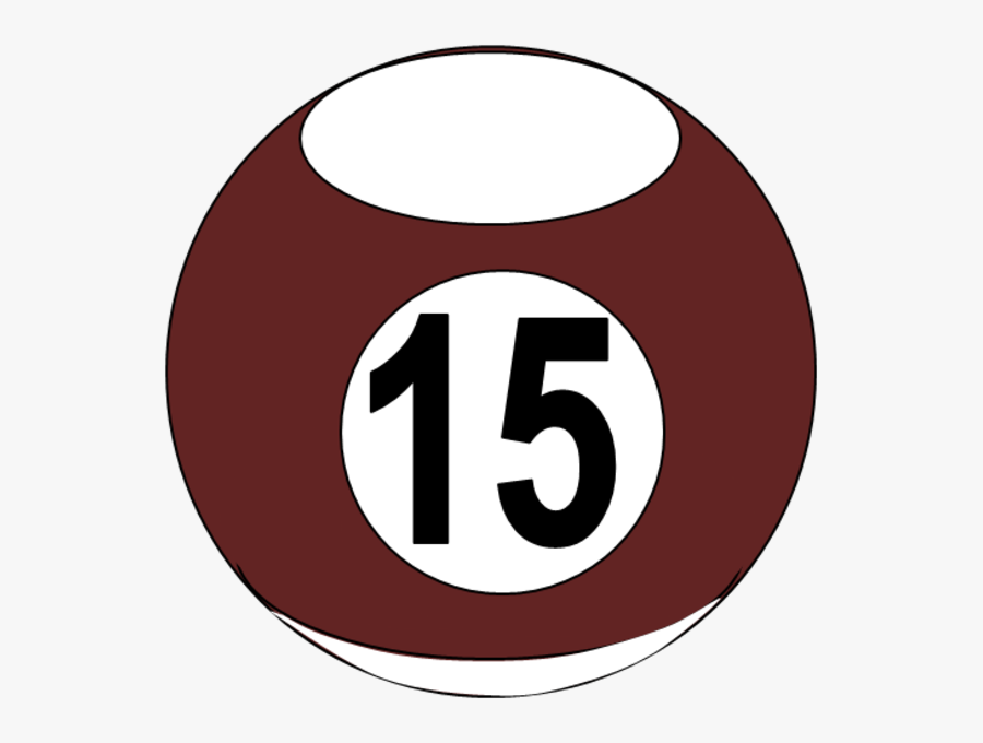 Billiard Ball Number 15, Transparent Clipart