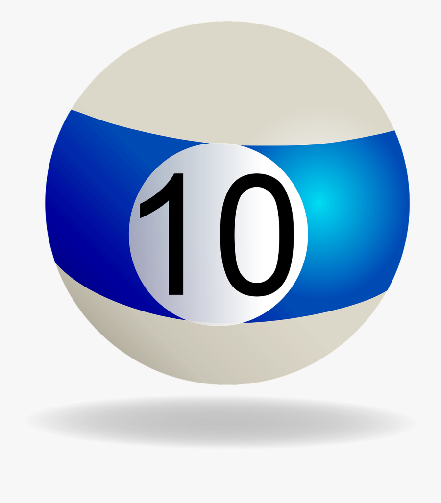 Bolas De Billar 10 Png, Transparent Clipart