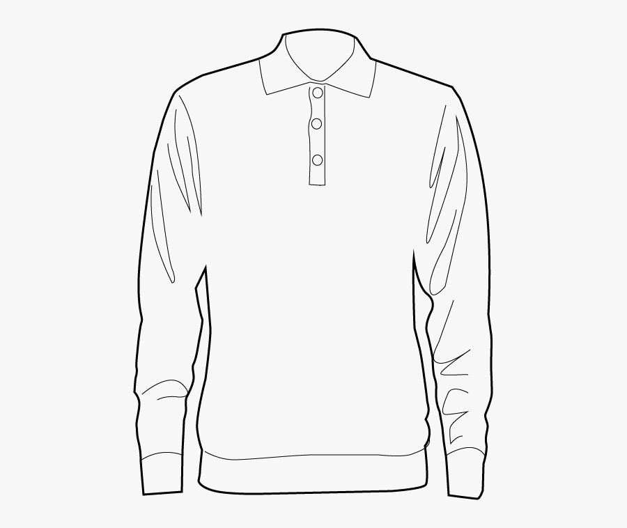 Personalised Henbury Long Sleeve Coolplus Polo Shirts - Long Sleeve Polo Drawing Png, Transparent Clipart