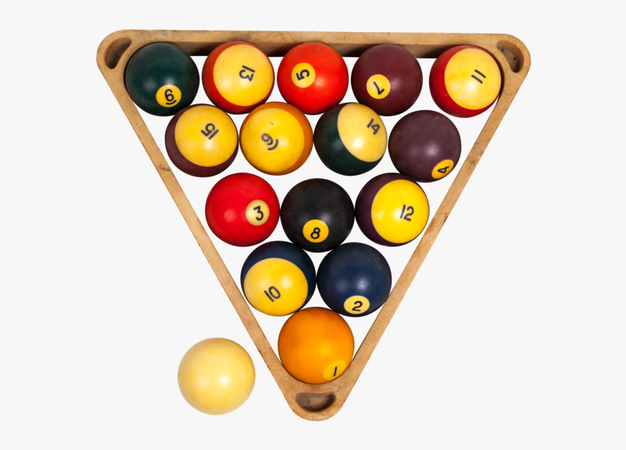Billiard Ball Clipart Pool Triangle - Pool Ball Set Png, Transparent Clipart
