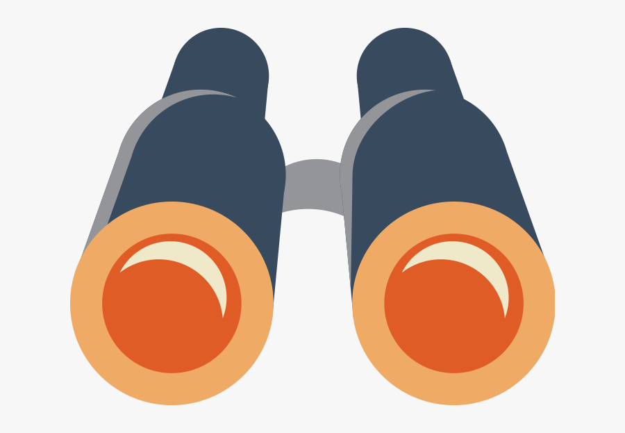 Explorer Clipart Binocular - Binoculars Orange Blue Icon Png, Transparent Clipart