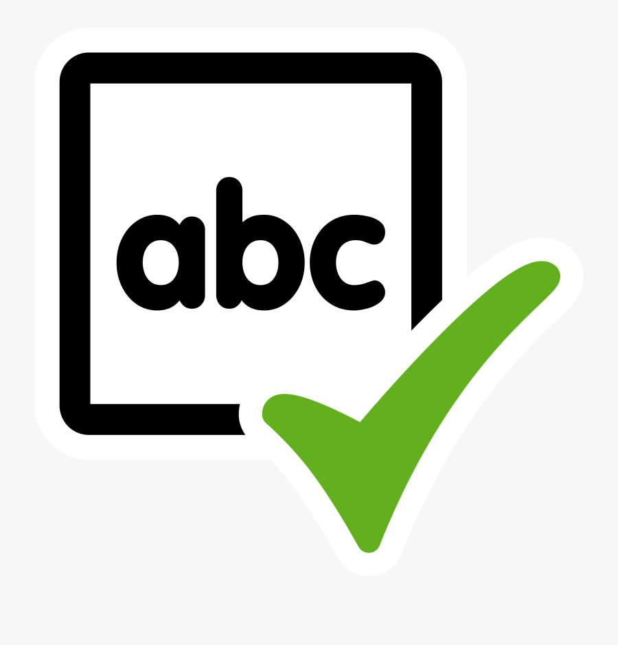 Spellcheck And Tools To Spell Better - Spelling And Grammar Icon, Transparent Clipart