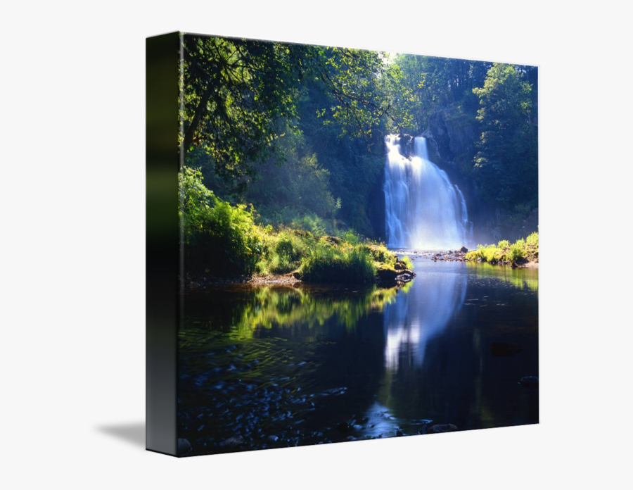 Drawing River Waterfall - Waterfall, Transparent Clipart