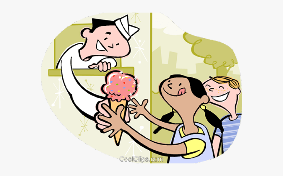 Transparent Clipart Été - Buying Ice Cream Clipart, Transparent Clipart