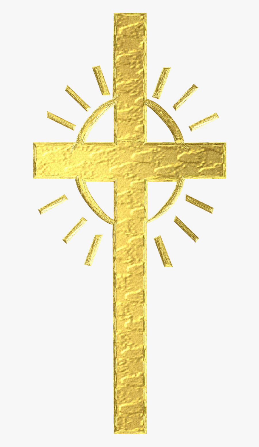 Christian Religion Symbol Clip - Transparent Background Gold Cross, Transparent Clipart