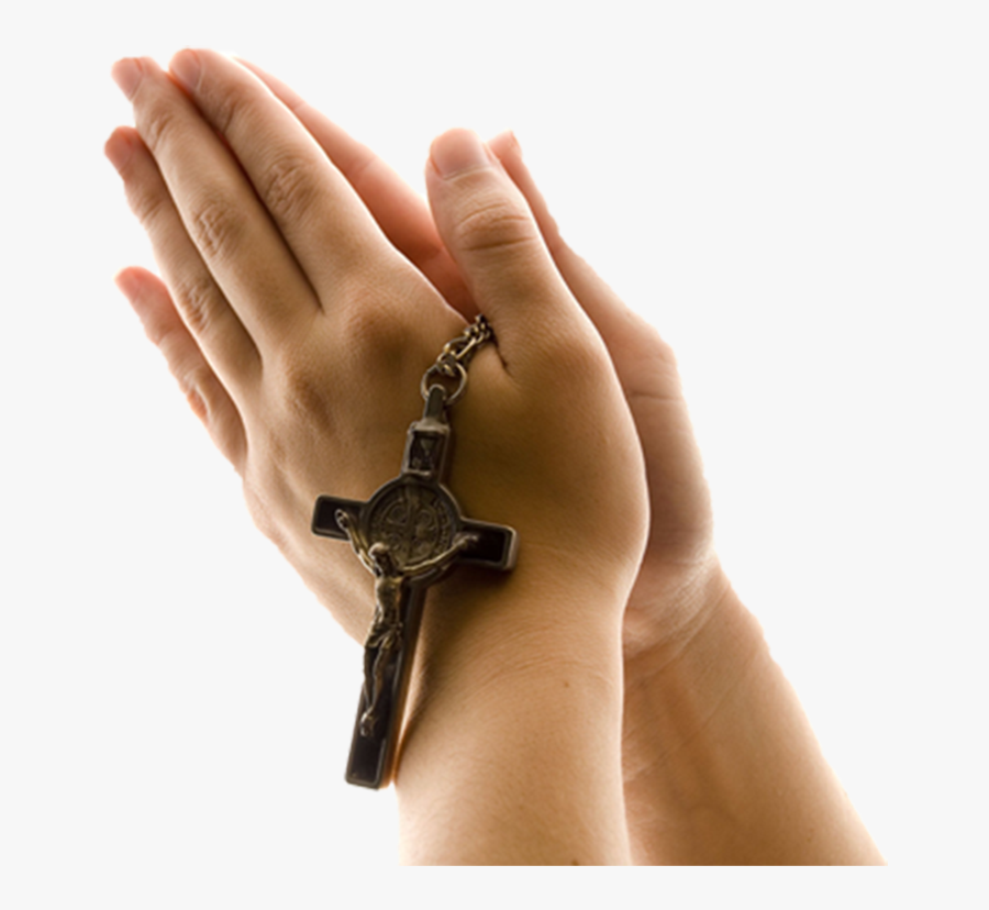 Hands Wallpaper Desktop Crucifix Prayer Praying Clipart - Praying Hand With Rosary Png, Transparent Clipart