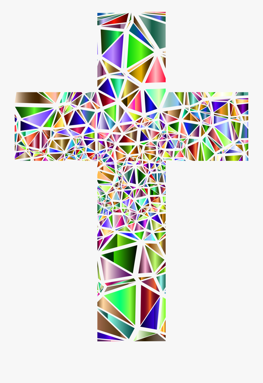 Glass,symbol,cross - Stained Glass Cross Clipart, Transparent Clipart