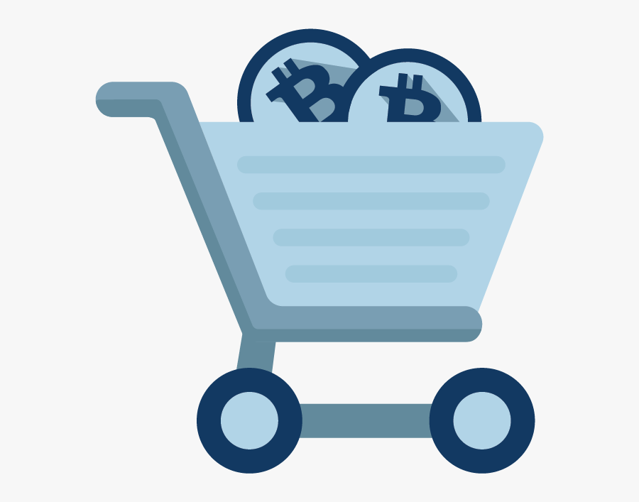 Clip Art Bitcoin Blockchain Wallet Start - Cart Icon Flat, Transparent Clipart