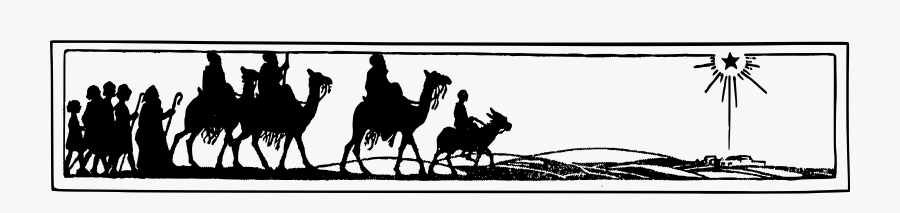 Wisemen Clip Art Black And White, Transparent Clipart