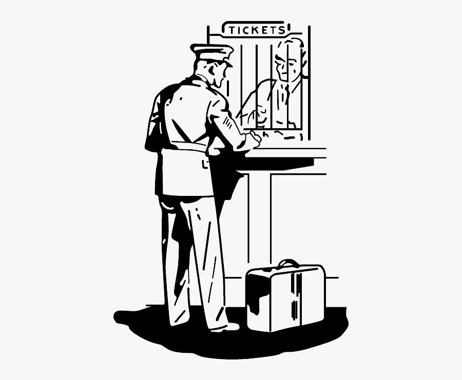 Buying Tickets Lehigh Gorge - Railway Ticket Counter Drawing, Transparent Clipart