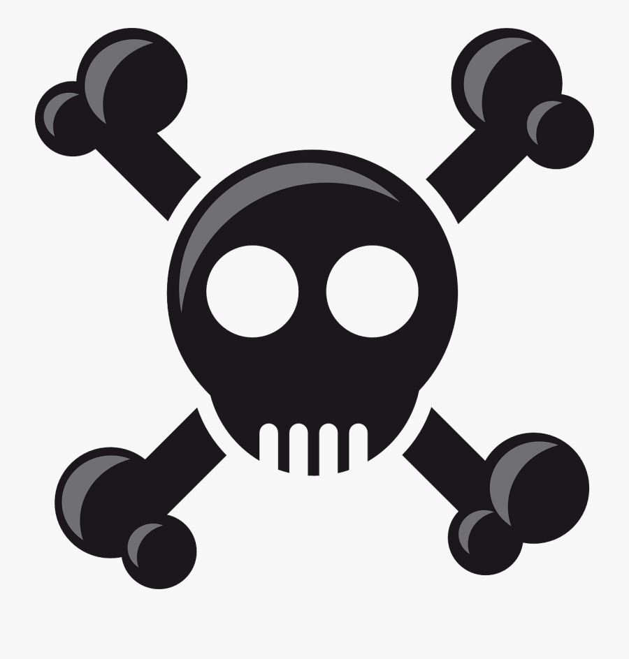 Black Skull Clipart, Transparent Clipart