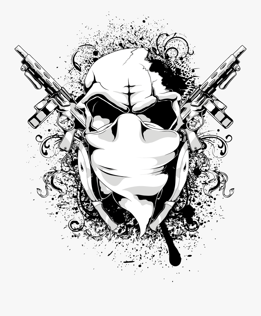 T-shirt Graphic Design Skull Vector Download Hd Png - Vector Artwork Design On T Shirt, Transparent Clipart