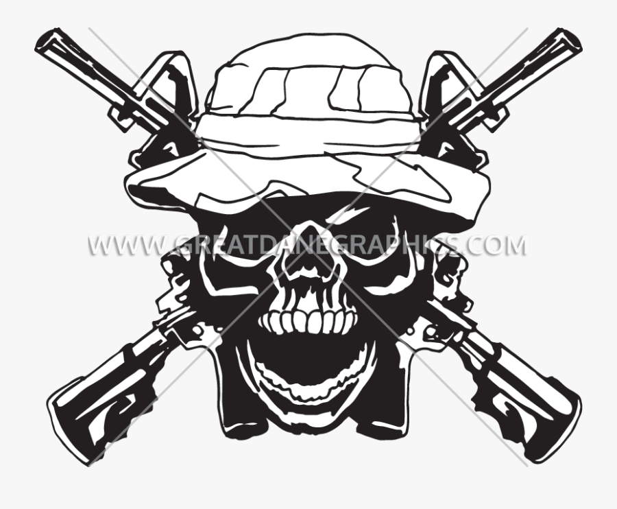 Army Ranger Skull - Vector Png Army Skull, Transparent Clipart