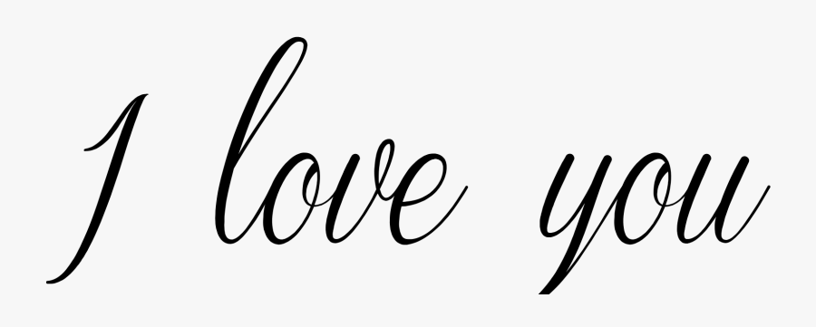 Clip Art Typeface Printing Handwriting Calligraphy - Love You In Script, Transparent Clipart
