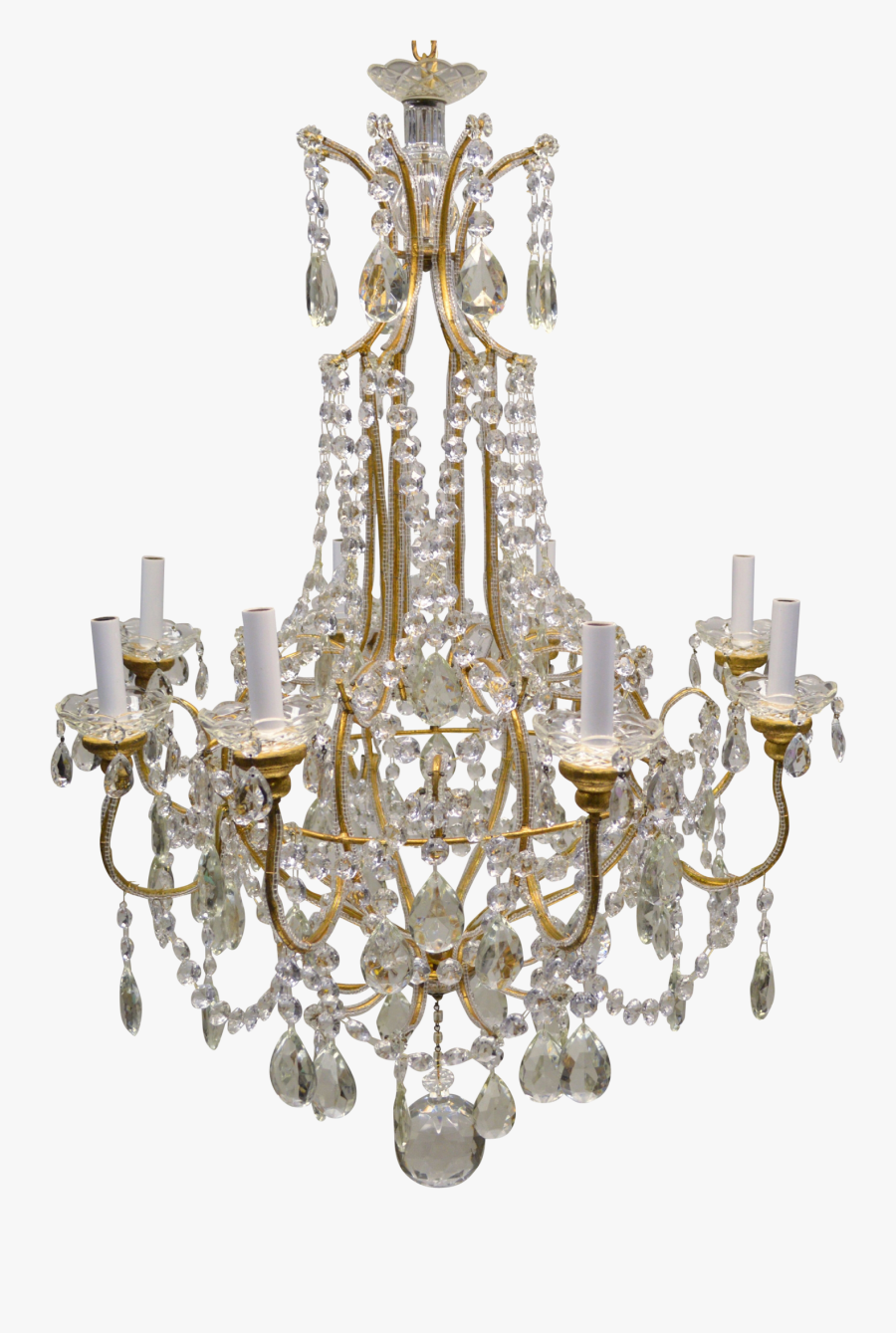 Chandelier Png Image - Vintage German Crystal Light Chandelier, Transparent Clipart