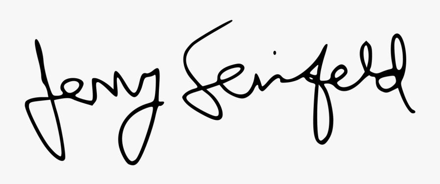 Calligraphy Handwriting Point Clip Art - Jerry Seinfeld Signature, Transparent Clipart