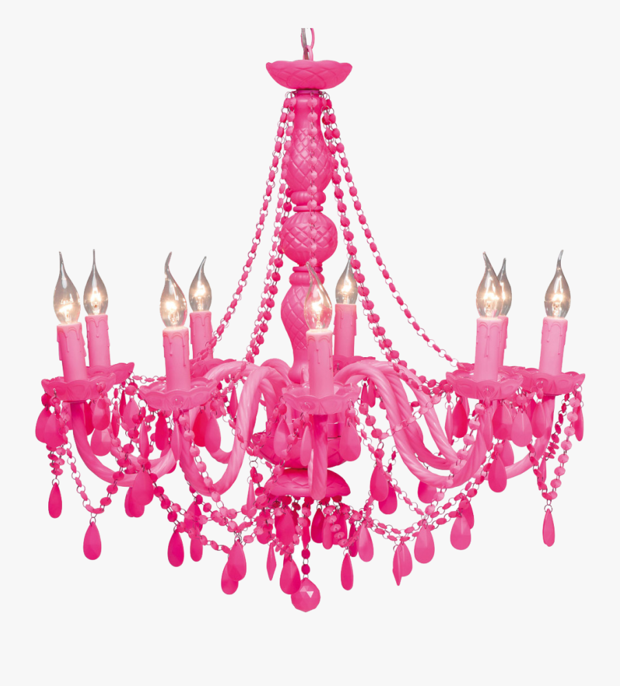 Png Free Download - Transparent Pink Chandelier Png, Transparent Clipart