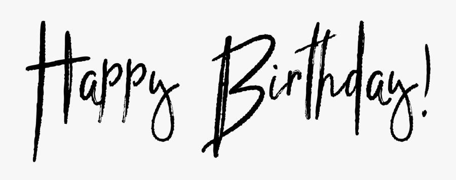 Happy Birthday Handwritten - Happy Birthday Png Text, Transparent Clipart