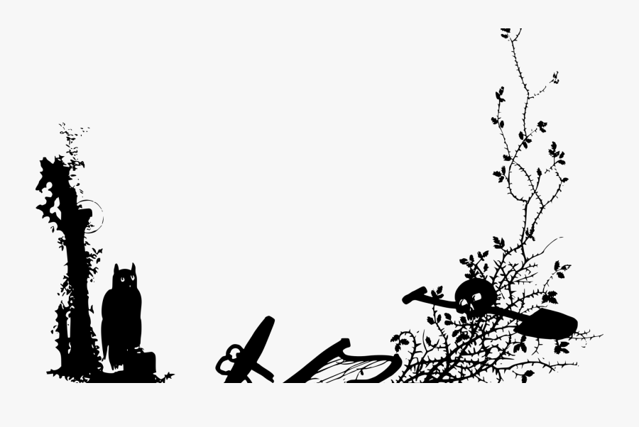 Creepy Clipart Cemetery - Horror Frame Vector Png, Transparent Clipart