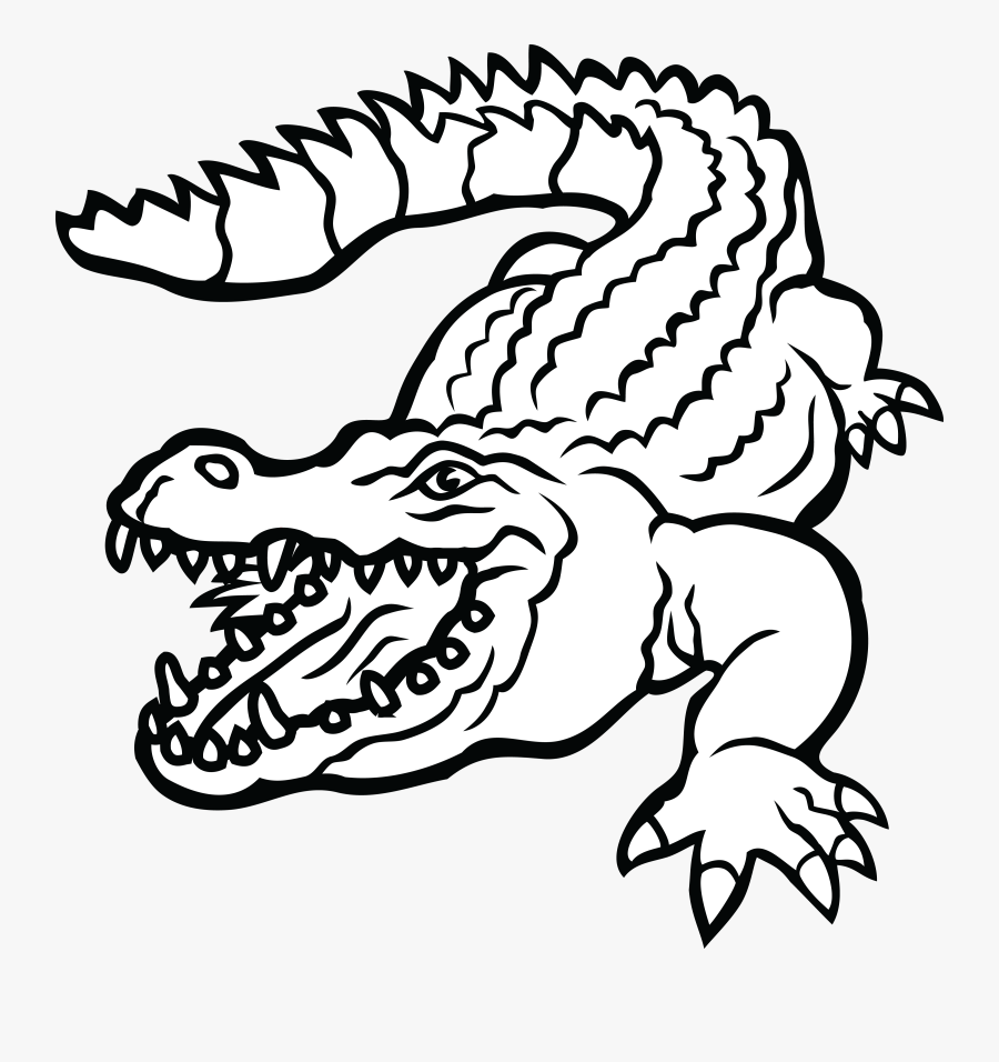 Collection Of Crocodile - Alligator Clipart Black And White, Transparent Clipart