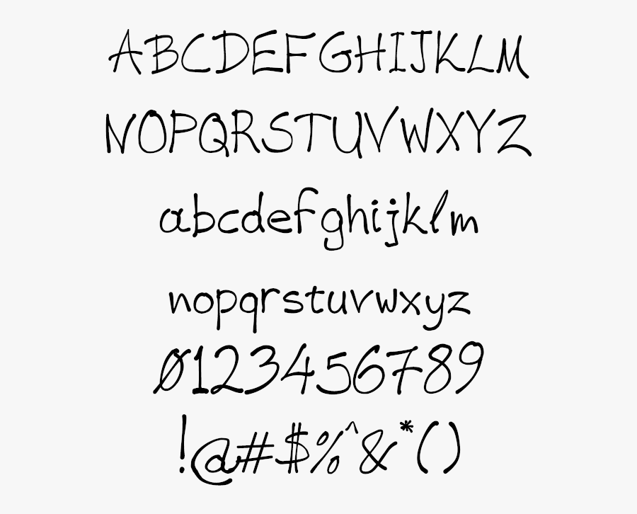 Clip Art Font That Looks Like Handwriting - Sans Serif Thin Font, Transparent Clipart