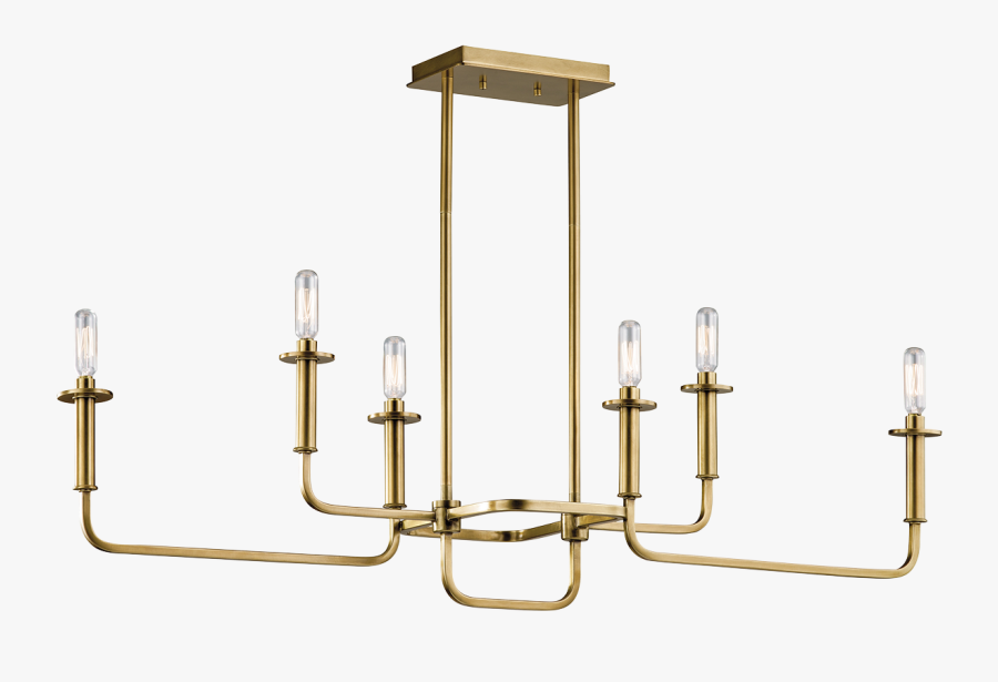 Alden 6 Light Linear Chandelier In Nbr Dining Room - Kichler Alden, Transparent Clipart