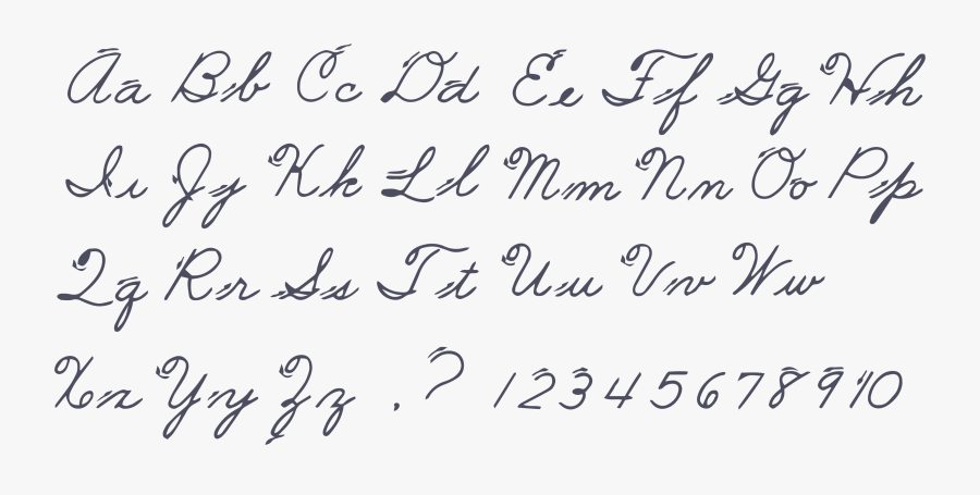 Transparent Writing Clipart Png - Cursive Alphabet Letters, Transparent Clipart