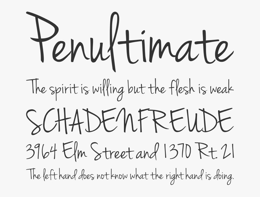 Clip Art Faux Calligraphy Font - Jenna Sue Handwriting Font, Transparent Clipart