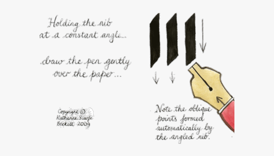Calligraphy Clipart Nib Pen - Handwriting, Transparent Clipart