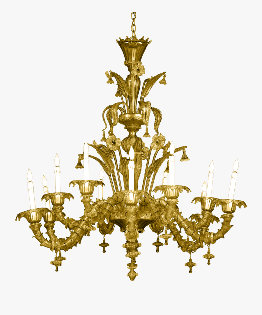 Venetian-murano Glass Chandelier - Venetian Glass Chandelier Png, Transparent Clipart