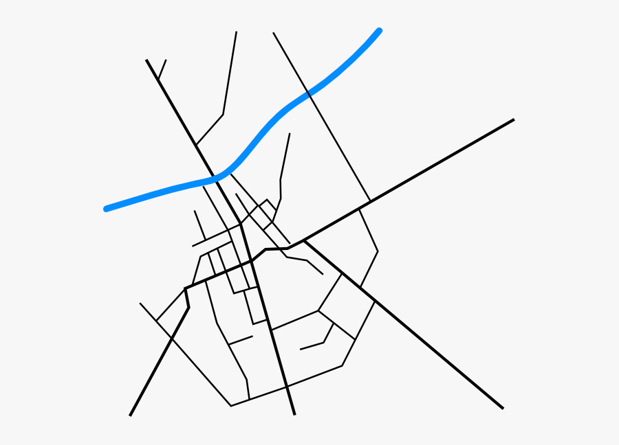 Road Map Lines Vector, Transparent Clipart