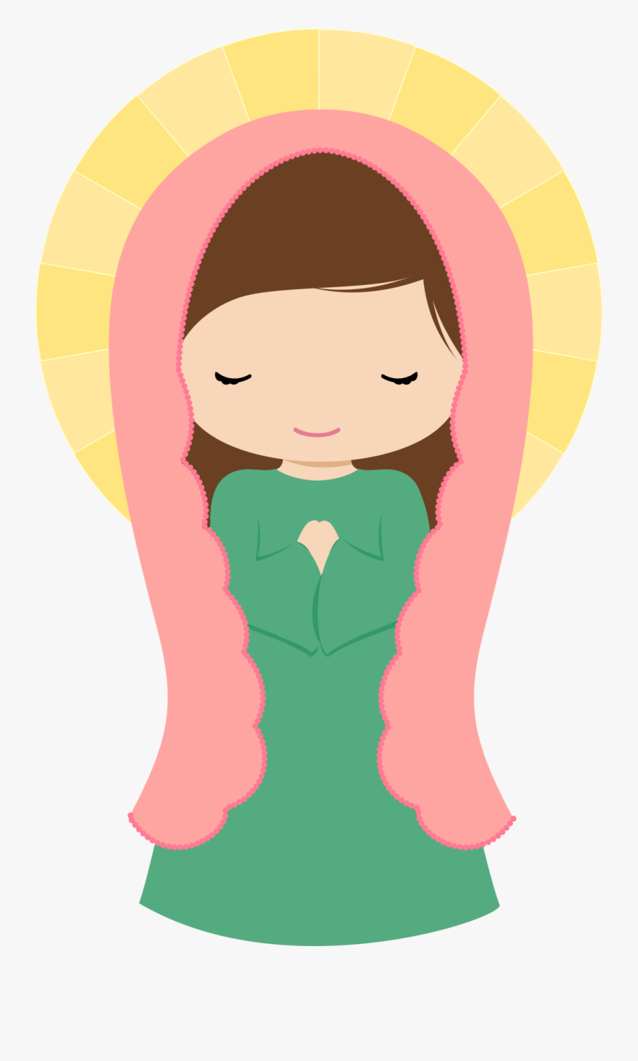 Lady Of Guadalupe Cartoon, Transparent Clipart