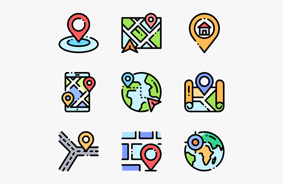 Navigation And Maps - Map Road Icon Png, Transparent Clipart