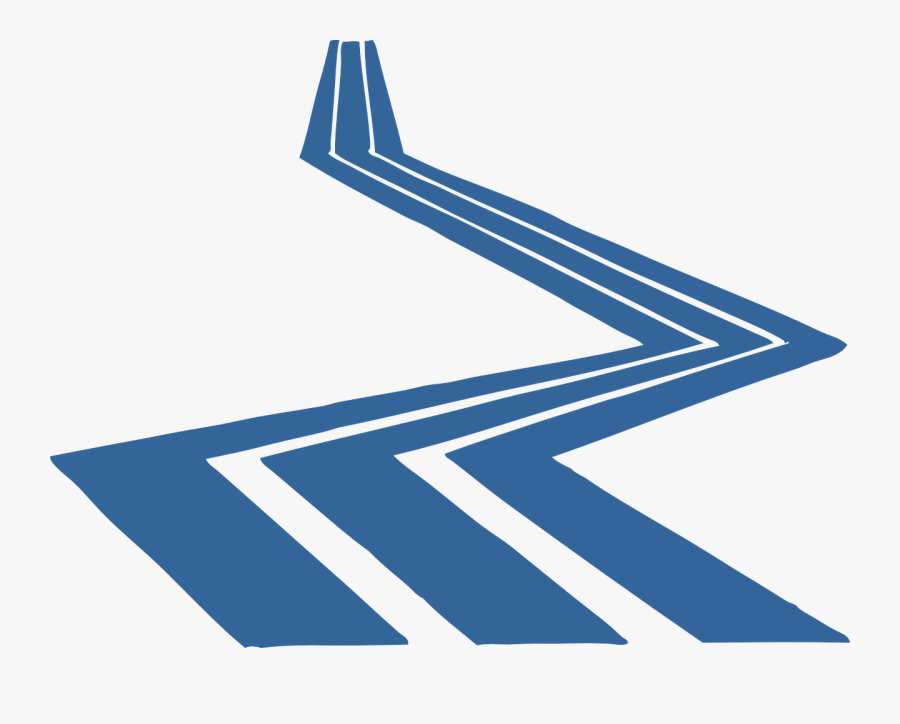 Route, Road, Street, Navigation, Map, Direction - Zig Zag Path Png, Transparent Clipart