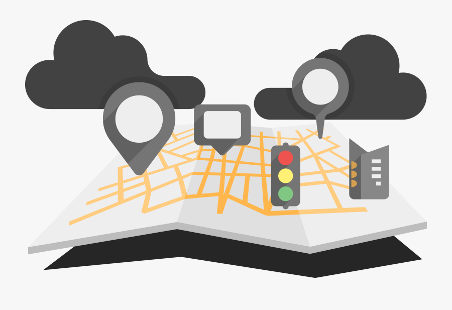 Road Map Infographic World - Traffic Map Png, Transparent Clipart