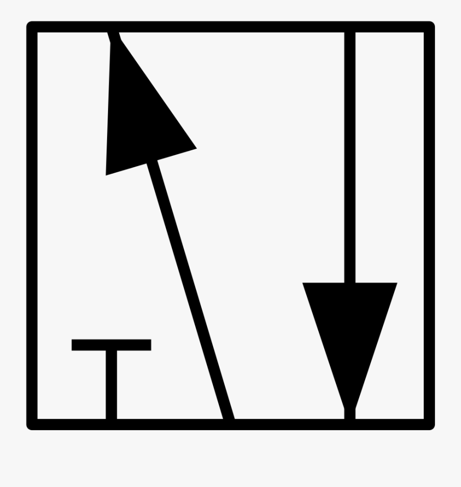 Symbol Two Flow Paths And A Closed Connection, Transparent Clipart
