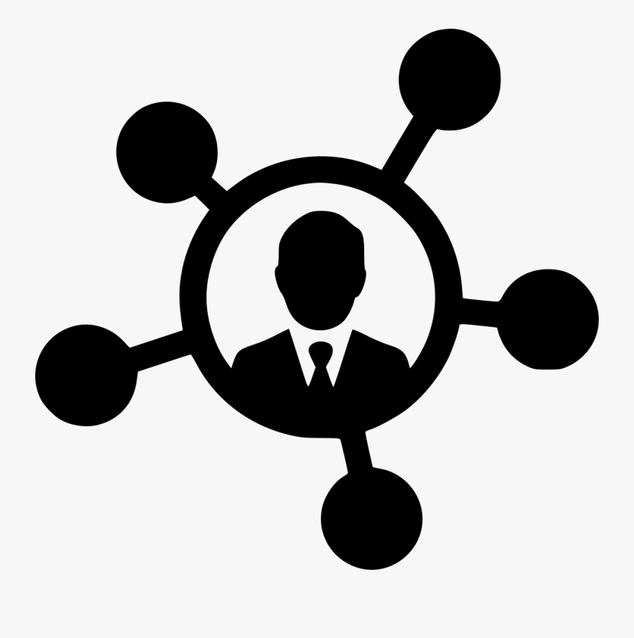 Man Nodes Connection Links Social Svg Png Icon Free - Network Icon Png, Transparent Clipart