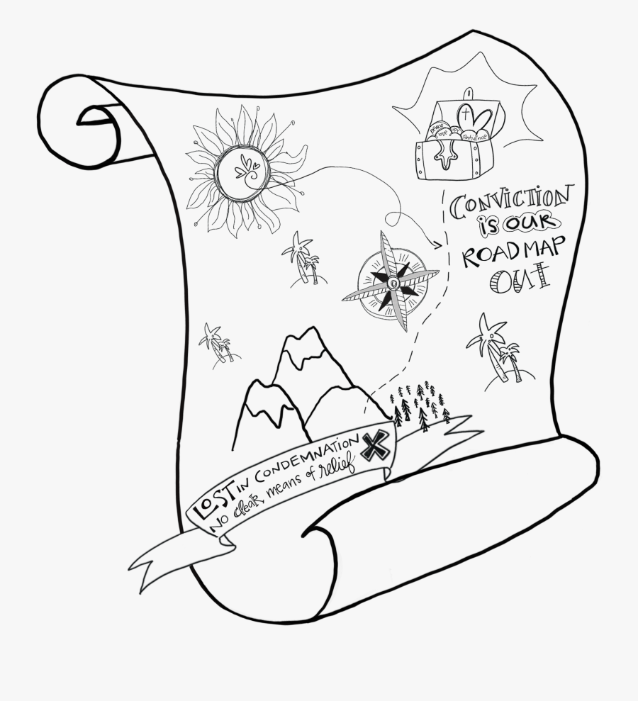 Clip Art Conviction Is Our Road - Drawing A Road Map, Transparent Clipart